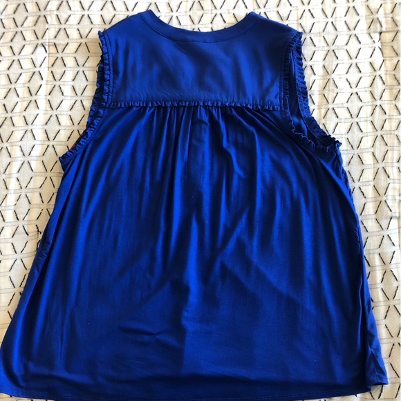 Merona Royal Blue Sleeveless Top Size XXL - Picture 3 of 12